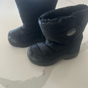 Black Kids Winter Snow Boots 9C